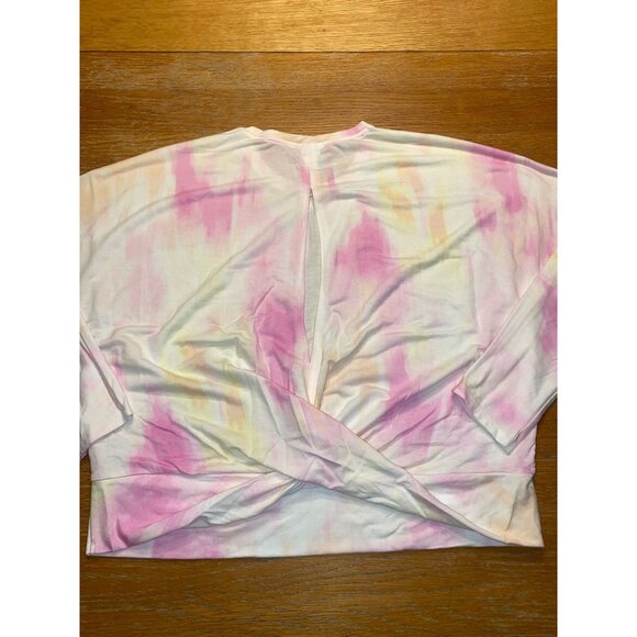 Tie-Dye Long Sleeve Crewneck Sweatshirt With Twist Back - Picture 4 of 5